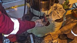 HOW DO THEY DO Part1 Dismantling of Exhaust valve MAN BampW MC Engines [upl. by Airahcaz]