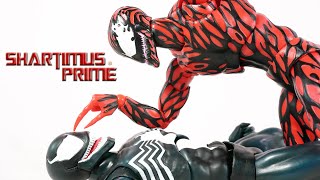 MAFEX Carnage The Amazing SpiderMan Marvel Comics Medicom Import Action Figure Review [upl. by Haodnanehs]