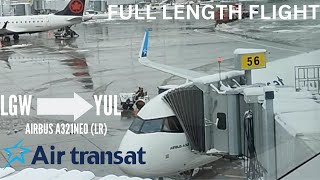 Full Flight  Air Transat  London Gatwick to Montréal  Airbus A321neo LR [upl. by Laet]