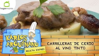 Karlos Arguiñano Receta de Carrilleras de cerdo al vino tinto [upl. by Yorker]