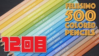 500 colored pencils 12回目！FELISSIMO 色鉛筆500色 [upl. by Conchita126]