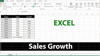 How to Calculate Sales Growth in Excel [upl. by Yrrap459]