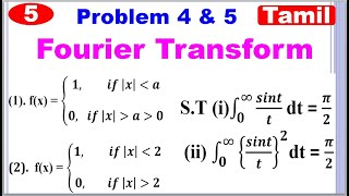 TPDE  MA3351  Unit 4  Fourier Transform  Fourier Transform in Tamil  Problem 4 and 5 [upl. by Lois]