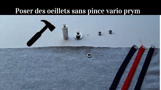 tuto poser oeillets sans pince vario prym [upl. by Asenej]