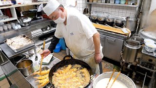 特大海老天ラッシュ！東京で驚異的な人気を誇る行列そば屋の１日丨Japanese Tempura Soba Noodles [upl. by Analram]