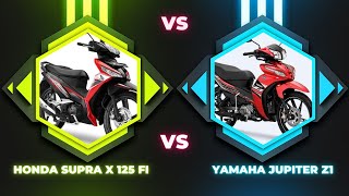 Honda Supra X 125 Fi VS Yamaha Jupiter Z1 [upl. by Rider]