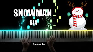 Sia  Snowman  Piano Cover with Lyrics Piano tutorial [upl. by Forrest]