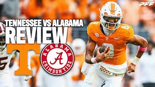 Alabama vs Tennessee Review  PFF Grade Release Show [upl. by Lindy]