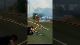 SHOCKING emergency fire hydrant opening [upl. by Sirod]