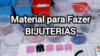 Material para Fazer Bijuterias Trabalhando na Confecção de Brincos e Pulseiras Vide os comentários [upl. by Llehcear137]