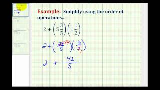 Example 2 Simplifying Expressions Involving Mixed Numbers [upl. by Aryk]