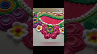 Best Rangoli Tricks by Sangeeta Deepavali Sankranti Dhanteras and Diwali Simple Rangoli [upl. by Oirretna]