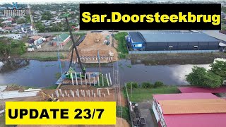 Saramacca doorsteekbrug Update 23 juli 2024 [upl. by Sim]