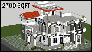 2700 SqFt Luxury Villa Design Kothi Ka Design Gopal Architecture [upl. by Barret]