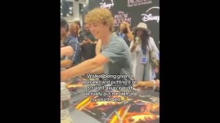 I would pass out 😍😭 viral percyjackson walkerscobell pjo comiccon youtubeshorts youtube [upl. by Lledal498]