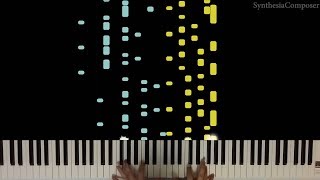 Chopin  Etude Op 25 No 1 quotAeolian Harpquot Synthesia Piano Tutorial with hands [upl. by Worrell]