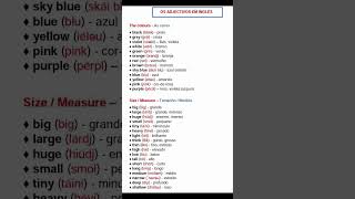 Adjetivos em inglês inglespratico [upl. by Junji]