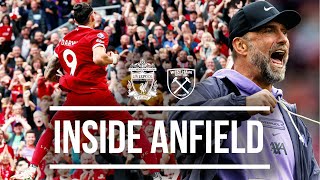 INSIDE ANFIELD Nunez volley Kop reactions Klopp fist bumps  Liverpool 31 West Ham [upl. by Ttennaej]