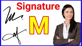 Stunning M signature styles  M letter signature styles [upl. by Skricki834]