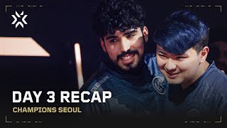 UPSET ALERT  VALORANT Champions Seoul Day 3 Highlights [upl. by Hashum715]