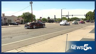 Over 100 hot rod cars parade their way through Pueblo on Friday [upl. by Engedus201]