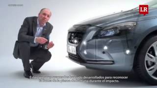 El nuevo Volvo V40 está equipado con una bolsa de aire para peatones [upl. by Ikim]