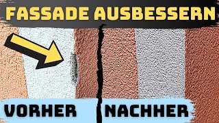 Fassade reparieren  Reibeputz Silikatputz oder Buntsteinputz ausbessern [upl. by Conal]