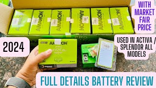 2024 Amaron Activa  Splendor Battery Unboxing With Full Details  Online Warranty amaron [upl. by Lemon532]