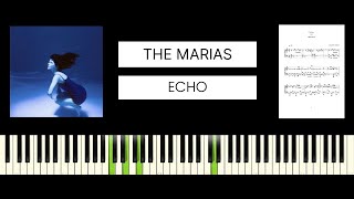 The Marías  Echo BEST PIANO TUTORIAL amp COVER [upl. by Anneh]