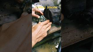 Moss green stone cutting process crystals naturalagate gemstone naturalstone stone minerals [upl. by Kalle]