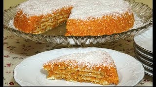 TARTA DE ZANAHORIA SIN HORNO Receta Tradicional y Antigua🥕🥥CARROT CAKE NO OVEN [upl. by Delastre]