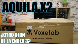 VOXELAB AQUILA X2  MONTAJE Y PRIMERA IMPRESIÓN [upl. by Trin]