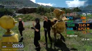 GeForce GTX 1660  Intel Core i39100F  FINAL FANTASY XV FF XV FPS Test [upl. by Emmett]