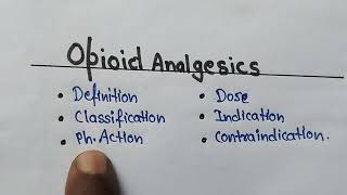 Opioid Analgesics  Ch4  Pharmacology DPharma 2nd opioid opioidanalgesic pharmacology [upl. by Rives]