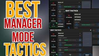 BEST MANAGER MODE TACTICS IN FC MOBILE [upl. by Gnuhp9]