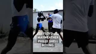 FLOYD MAYWEATHER PHILLY SHELL BOXINGboxing boxingtraining floydmayweather [upl. by Haimorej]