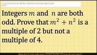 A Collection of Maths Problem Solving Questions 562 Algebraic Proof [upl. by Valorie]