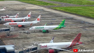 RAMAI Pesawat Batik Air Citilink Lion Air Landing dan Take off di Bandara Lombok 2024 [upl. by Alahsal]