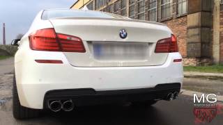 BMW 535d F10 w MGmotorsportpl exhaust [upl. by Gnud]