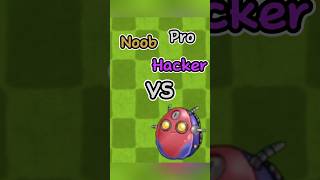 PVZ Fusion  Noob vs Pro vs Hacker  Red Robotic Bowling Zombie pvz memes shorts [upl. by Ddet]