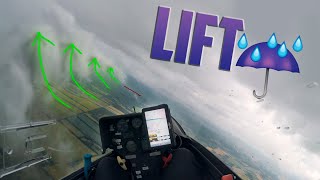 Glider flying and climbing in rain [upl. by Michael612]