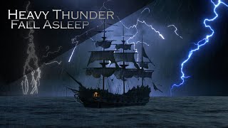 EPIC THUNDERSTORM and Rain  Pirate Ship On a Stormy Night in the Middle Ocean  Focus or Sleep [upl. by Rimaj743]