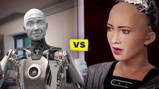 Ameca vs Sophia Lifelike vs AI  Robots of CES [upl. by Hannavas856]