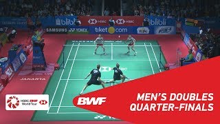 MD  GIDEONSUKAMULJO INA 1 vs CONRADPETERSENKOLDING DEN 5  BWF 2018 [upl. by Benedikta135]