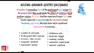 KELİME  GRAMER ÇEVİRİ ÇALIŞMASI  ECE BUDAK [upl. by Renat272]