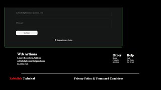 Website Design Using HTML and CSS For Beginners  Footer Design Zabiullah Technical Part 3 [upl. by Reeta]