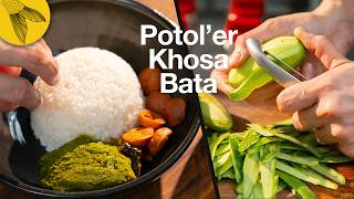 Potoler Khosha Bata—dont throw away your veggie peels  Bengali vegetarian recipe [upl. by Saiff773]