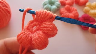 Crochet Puff Flowers StepbyStep Guide for Beginners [upl. by Nemad571]