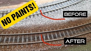 Weathering model railway track ballast NO PAINTS NO AIRBRUSH [upl. by Kopple507]