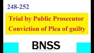 Clause 248252 BNSS Trial to be conducted by Public Prosecutor [upl. by Nolyaj989]